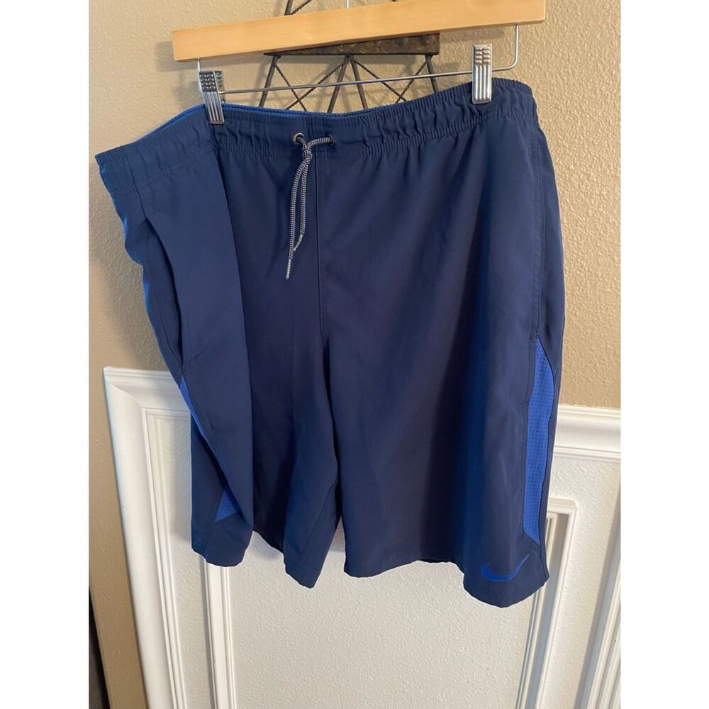 Men’s Nike Blue on Blue Pull String Swim Shorts L